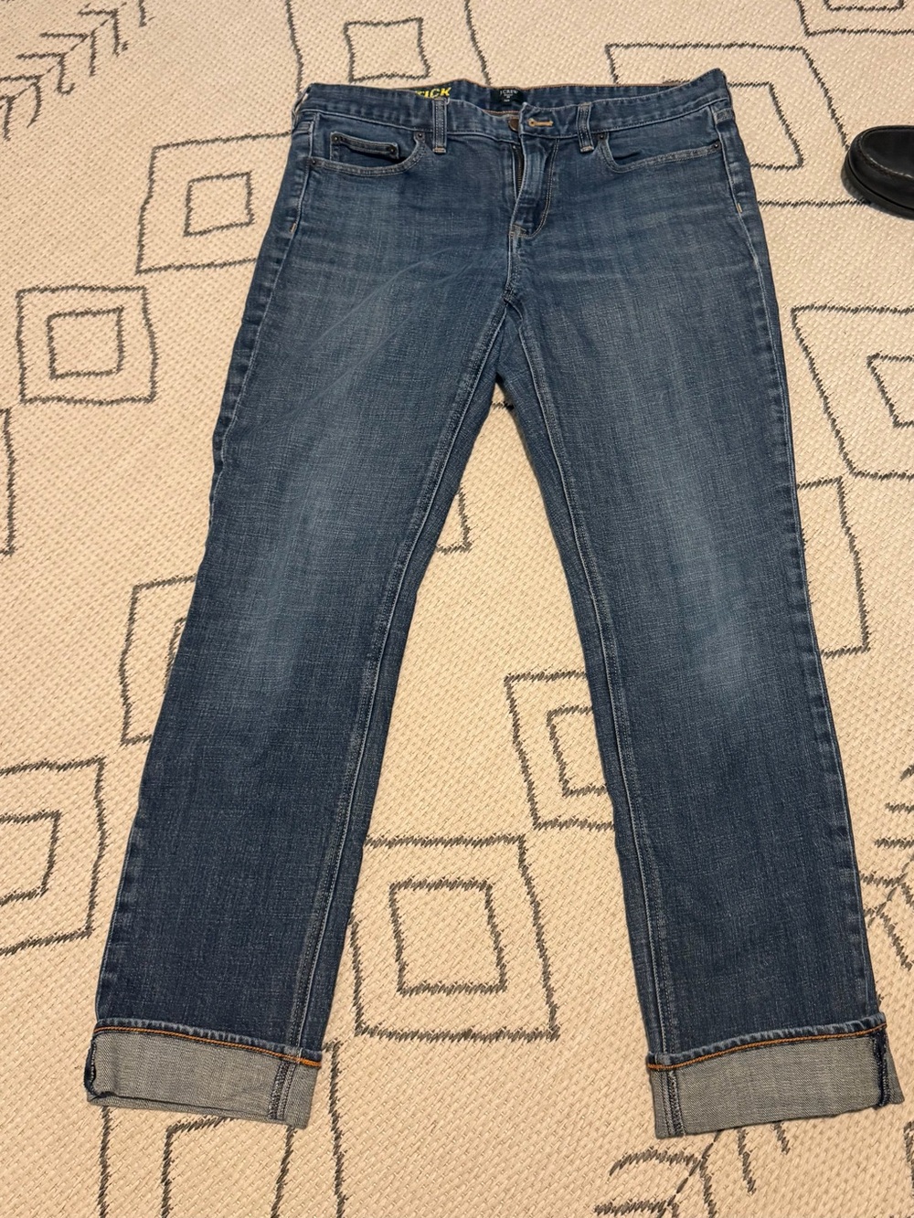 Classic Women's Dark Blue Straight-Leg Jeans